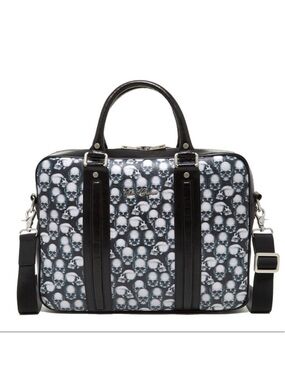 Robert Graham Messenger/Laptop Bag Skulls Rare HTF